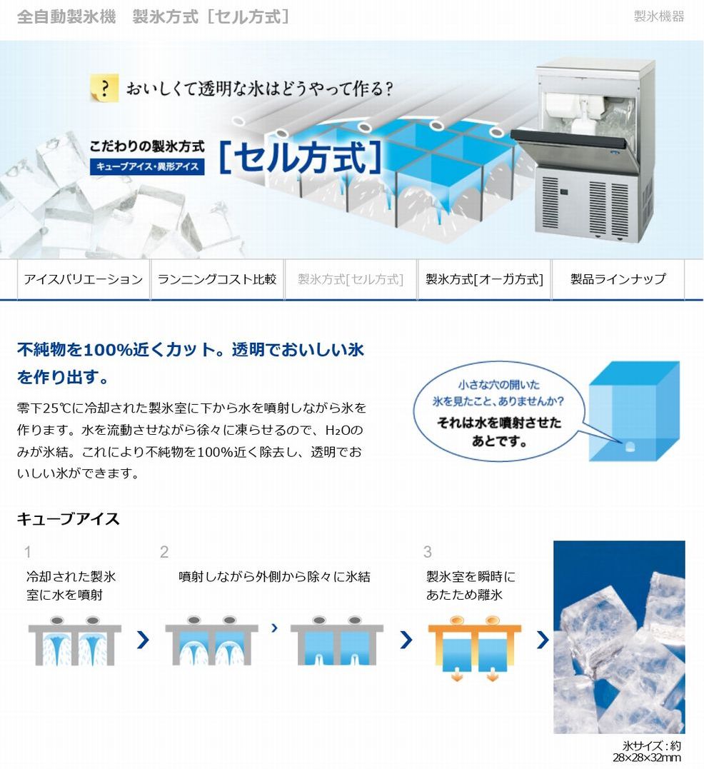 セル製氷方式